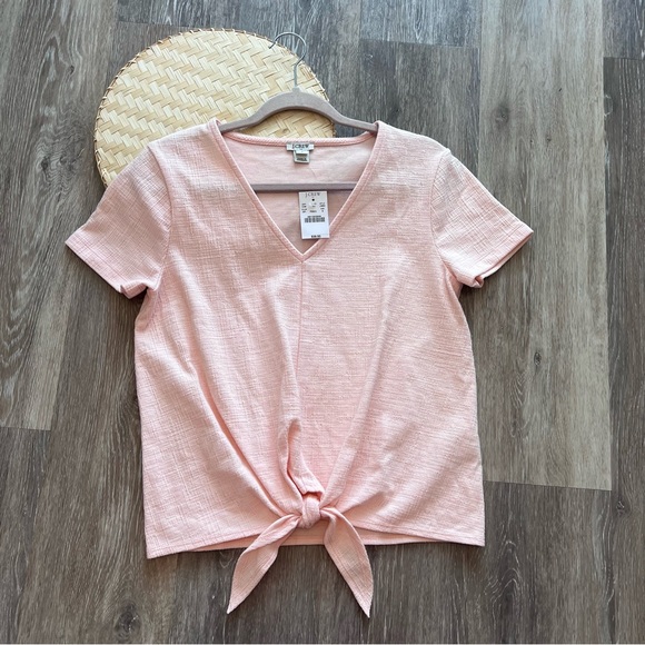 NWT j. Crew pink tie front tee - Picture 1 of 6